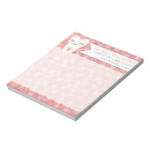 可愛い歯 – ピンクカスタムのメモ帳 ノートパッド (回転)