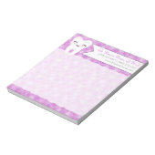 可愛い歯 – 紫のカスタムメモ帳 ノートパッド (回転)