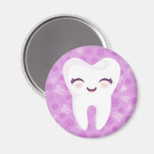 可愛い歯 – 紫マグネット マグネット (正面/裏面)