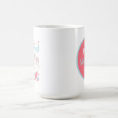 可愛い母の娘の詩を追加モノグラム コーヒーマグカップ (中央)