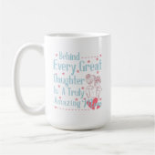 可愛い母の娘の詩を追加モノグラム コーヒーマグカップ (左)