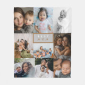 可愛い母の子の写真コラージュ フリースブランケット (正面)