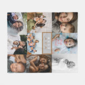 可愛い母の子の写真コラージュ フリースブランケット (正面(横))