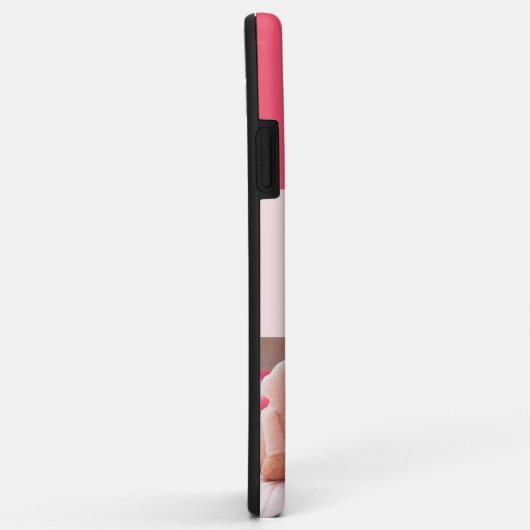 可愛い母の詩と2つの赤ちゃん女の子の写真ピンク Case-Mate iPhoneケース (裏面/右)