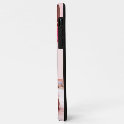 可愛い母の詩と2つの赤ちゃん女の子の写真ピンク Case-Mate iPhoneケース (裏面/左)