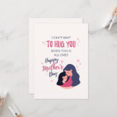 可愛い母親の日から母までの社交的な距離 カード (正面/裏面インサイチュ)