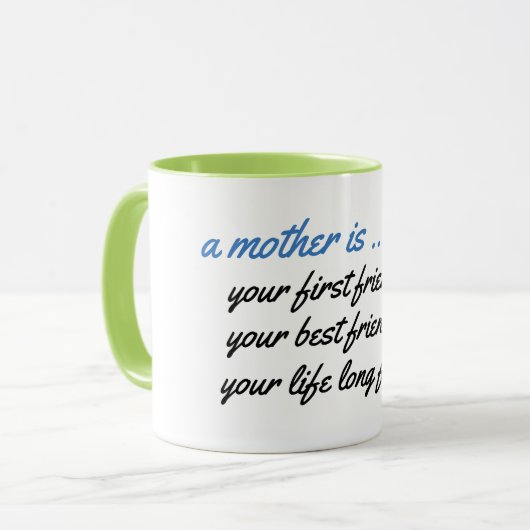 可愛い母親は最高の友母の昼寝だ マグカップ (正面左)