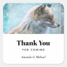 可愛い毛皮のキツネを青グランジ背景ありがとう