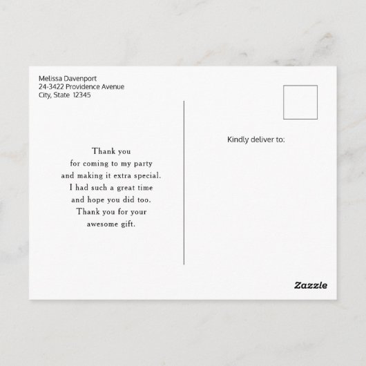 可愛い毛皮のキツネを青グランジ背景ありがとう ポストカード (裏面)