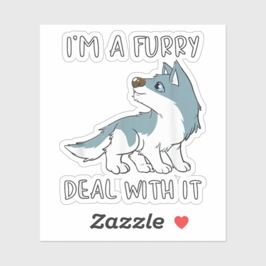 可愛い毛皮のファンダムのスーツに毛皮が似合う シール (シート)