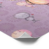 可愛い毛皮のモンスターポスター ポスター (角)