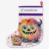可愛い毛皮の怪物 ラージクリスマスストッキング (裏面)