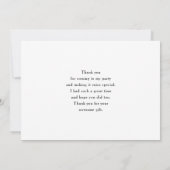 可愛い毛皮キツネオンブルーグランジ背景 サンキューカード (裏面)