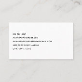 可愛い毛皮キツネオンブルーグランジ背景 名刺 (裏面)