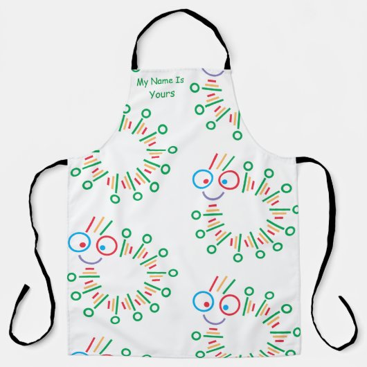 可愛い毛虫 エプロン (正面)