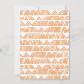 可愛い民族スタイルウッドランド動物ベビーシャワー 招待状 (裏面)