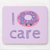 可愛い気にかわいいドーナツプおもしろいンのユーモアを出す マウスパッド (正面)