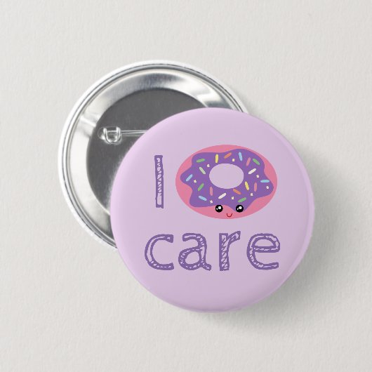 可愛い気にかわいいドーナツプおもしろいンのユーモアを出す 缶バッジ (正面&裏面)