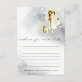 可愛い水の色の妖精アドバイスママ赤ちゃんシャワー エンクロージャーカード (正面)