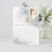 可愛い水の色の妖精アドバイスママ赤ちゃんシャワー エンクロージャーカード (スタンド正面)