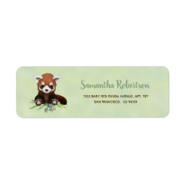 可愛い水の色クマ緑の赤ちゃんシャワーのアドレス ラベル