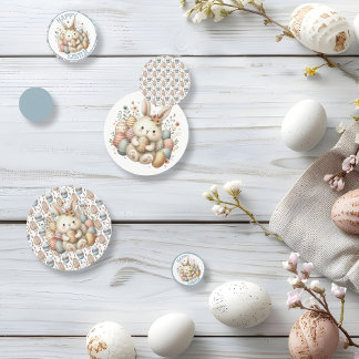 可愛い水の色バニーイースターのカスタマイズ可能 コンフェッティ