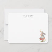 可愛い水の色バニーベビーガール サンキューカード (正面)