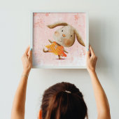 可愛い水の色バニーラビットベビーキッズポスター ポスター