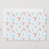 可愛い水の色Axolotl誕生日パーティーフォト 招待状 (裏面)