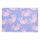 可愛い水中のaxolotl漫画のカラーパターン 枕カバー (裏面)