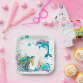 可愛い水中白 ペーパープレート (パーティー)