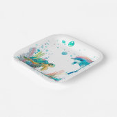 可愛い水中白 ペーパープレート (傾斜あり)