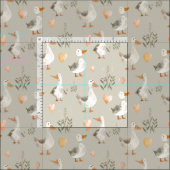 可愛い水彩ガチョウ模様織物 ファブリック (タイル)