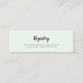 可愛い水彩クマ赤ちゃんシャワー登録カード スキニー名刺 (正面)