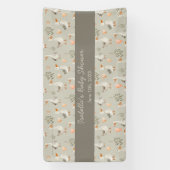 可愛い水彩ゲーゼ赤ちゃんシャワーバナー 横断幕 (縦)