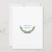 可愛い水彩スロットバーチャル赤ちゃんシャワーbyメール 招待状 (裏面)