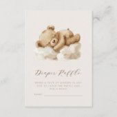 可愛い水彩テディベアおむつラッフル エンクロージャーカード (正面)