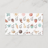 可愛い水彩バニー赤ちゃんシャワーベビー エンクロージャーカード (裏面)