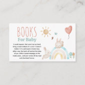 可愛い水彩バニー赤ちゃんシャワーベビー エンクロージャーカード (正面)