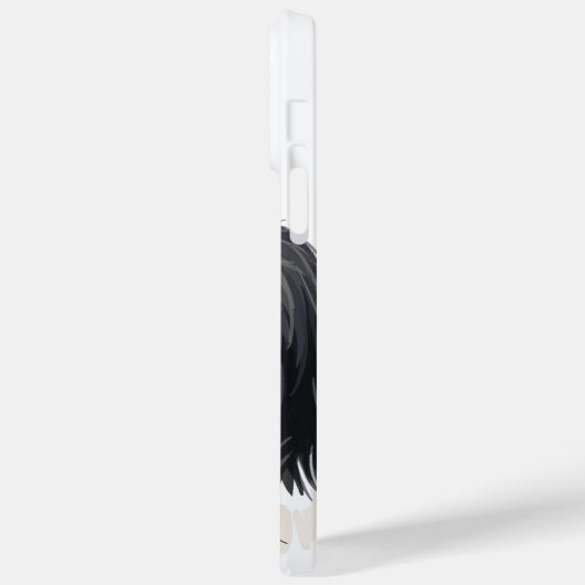 可愛い水彩パピロン白黒ドッグ顔 Case-Mate iPhoneケース (裏面 / 左)