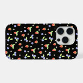 可愛い水彩ブルーベリーとイチゴのデザイン iPhoneケース (裏面横)