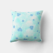 可愛い水彩モダンレトロクール花柄 クッション (裏面)