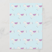 可愛い水彩ラマをテーマにしたベビーシャワー付きドライブ 招待状 (裏面)