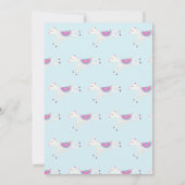 可愛い水彩ラマをテーマにしたベビーシャワー招待状 招待状 (裏面)