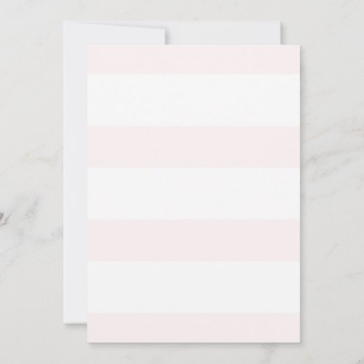 可愛い水彩大急ピンクフローラ赤ちゃんシャワー 招待状 (裏面)