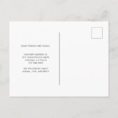 可愛い水彩新しいホームアドレスの移動の変更 案内ポストカード (裏面)