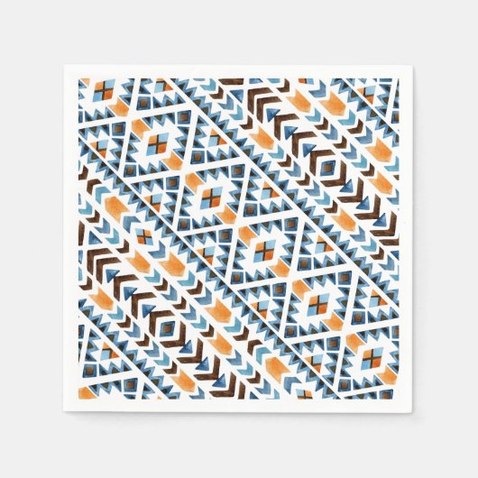 可愛い水彩模様 スタンダードカクテルナプキン (正面)