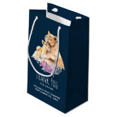 可愛い水彩母獅子&かわいい子ありがとう スモールペーパーバッグ (裏面アングル)