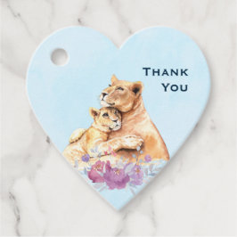 可愛い水彩母獅子&かわいい子ありがとう フェイバータグ