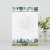 可愛い水彩熱帯葉産02 便箋 (スタンド正面)